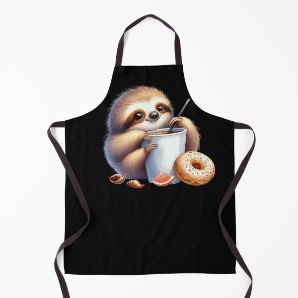 Item preview, Cute Baby Sloth with Coffee and Donut designed and sold by Amazing-Kortez.