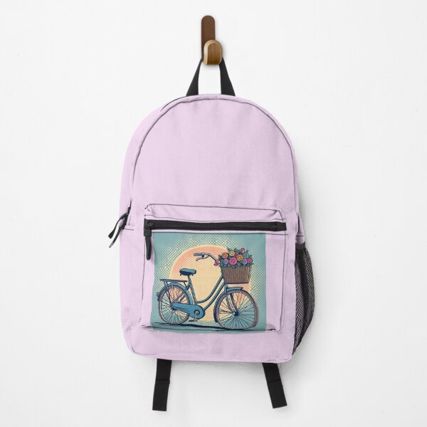 Item preview, Bicycle Flower Basket Pop Art Style designed and sold by artofuniverse.