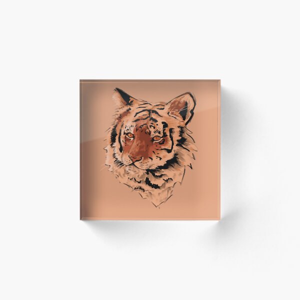 Item preview, Orange Tiger Head Bust Colour Sketch designed and sold by Crescent-Canvas.