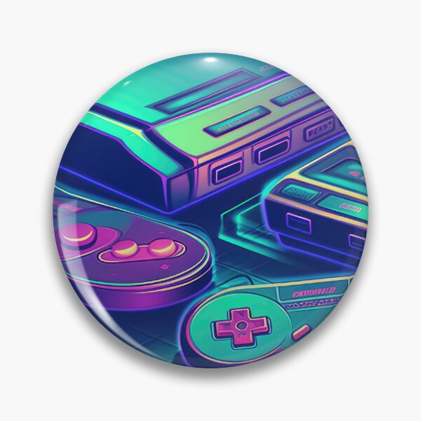 Item preview, Neon Vaporwave Retro Gaming Console designed and sold by AI Gizmo.