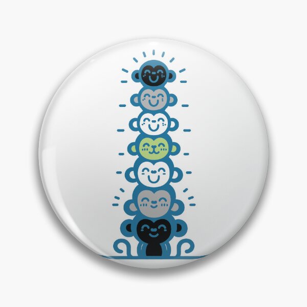 Item preview, Cute Agender Pride Flag Monkeys, Agender Stacked Monkeys designed and sold by Travelslightly.
