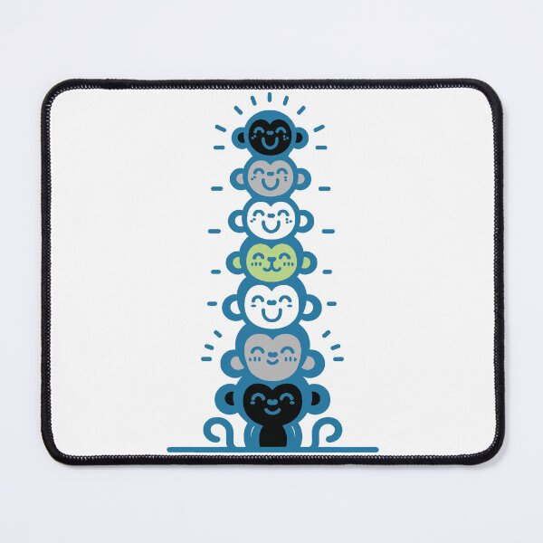 Item preview, Cute Agender Pride Flag Monkeys, Agender Stacked Monkeys designed and sold by Travelslightly.