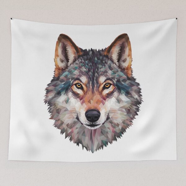 Item preview, Colorful Polygon Wolf Face designed and sold by PolygonPinnacle.