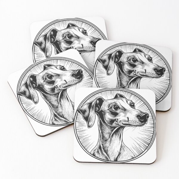 Item preview, Cute Black and White Whippet Puppy designed and sold by stephenop92.
