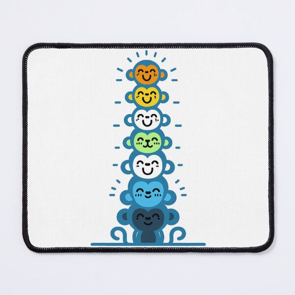 Item preview, Cute AroAce Agender Pride Flag Monkeys, AroAce Agender Stacked Monkeys designed and sold by Travelslightly.