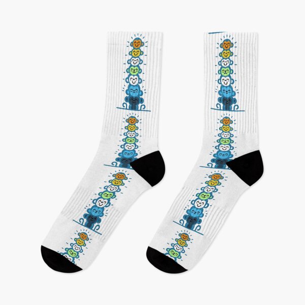 Item preview, Cute AroAce Agender Pride Flag Monkeys, AroAce Agender Stacked Monkeys designed and sold by Travelslightly.