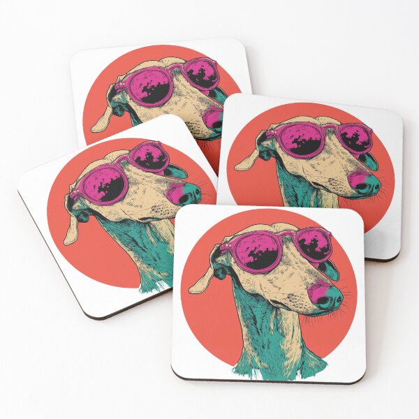 Item preview, Funny Psychedelic Groovy Whippet Puppy in Glasses designed and sold by stephenop92.