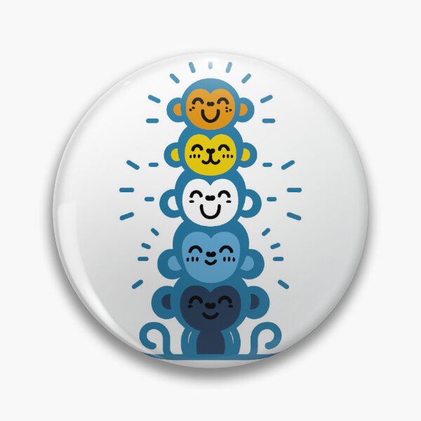 Item preview, Cute AroAce Pride Flag Monkeys, AroAce Stacked Monkeys designed and sold by Travelslightly.