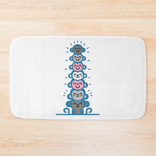 Item preview, Cute Demigirl Pride Flag Monkeys, Demigirl Stacked Monkeys designed and sold by Travelslightly.