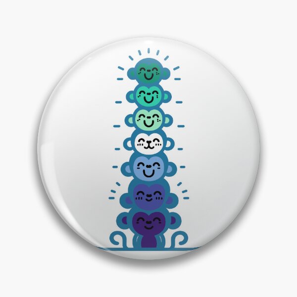 Item preview, Cute Gay MLM Pride Flag Monkeys, MLM Stacked Monkeys designed and sold by Travelslightly.