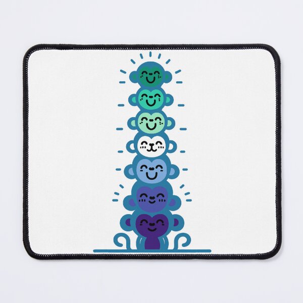 Item preview, Cute Gay MLM Pride Flag Monkeys, MLM Stacked Monkeys designed and sold by Travelslightly.