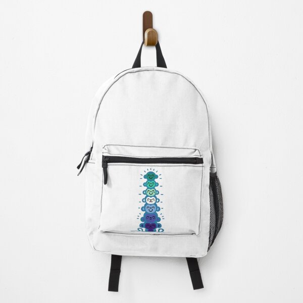 Item preview, Cute Gay MLM Pride Flag Monkeys, MLM Stacked Monkeys designed and sold by Travelslightly.