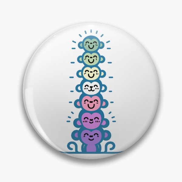 Item preview, Cute Genderfae Pride Flag Monkeys, Genderdoe Stacked Monkeys designed and sold by Travelslightly.