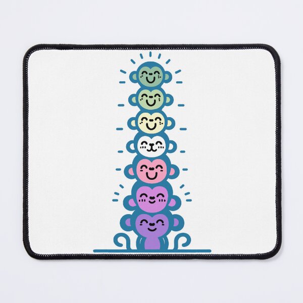 Item preview, Cute Genderfae Pride Flag Monkeys, Genderdoe Stacked Monkeys designed and sold by Travelslightly.