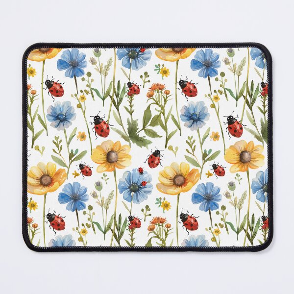 Item preview, Ladybug and flowers designed and sold by Vikycialp.