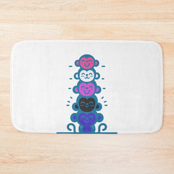 Item preview, Cute Genderfluid Pride Flag Monkeys, Genderfluid Stacked Monkeys designed and sold by Travelslightly.