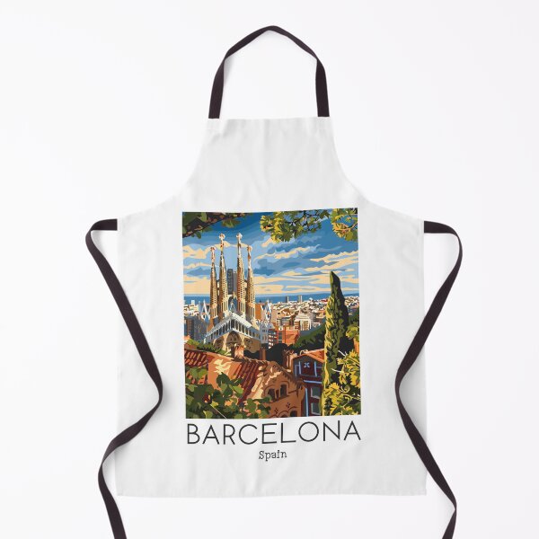 Item preview, A Vintage Travel Illustration of Barcelona - Spain designed and sold by GoodOldVintage.