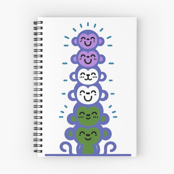 Item preview, Cute Genderqueer Pride Flag Monkeys, Genderqueer Stacked Monkeys designed and sold by Travelslightly.