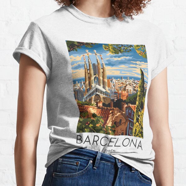 Vista previa del artículo con la obra «Una ilustración de viajes vintage de Barcelona - España », diseñado y vendido por GoodOldVintage.