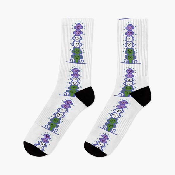 Item preview, Cute Genderqueer Pride Flag Monkeys, Genderqueer Stacked Monkeys designed and sold by Travelslightly.