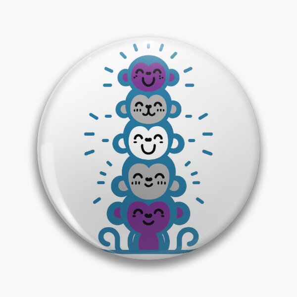 Item preview, Cute Graysexual Pride Flag Monkeys, Greysexual Stacked Monkeys designed and sold by Travelslightly.