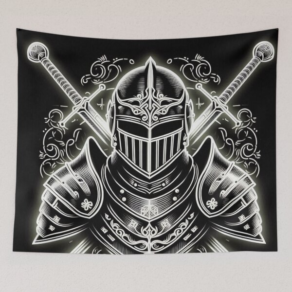 Item preview, Medieval Knight Black and White designed and sold by Simplybe1.