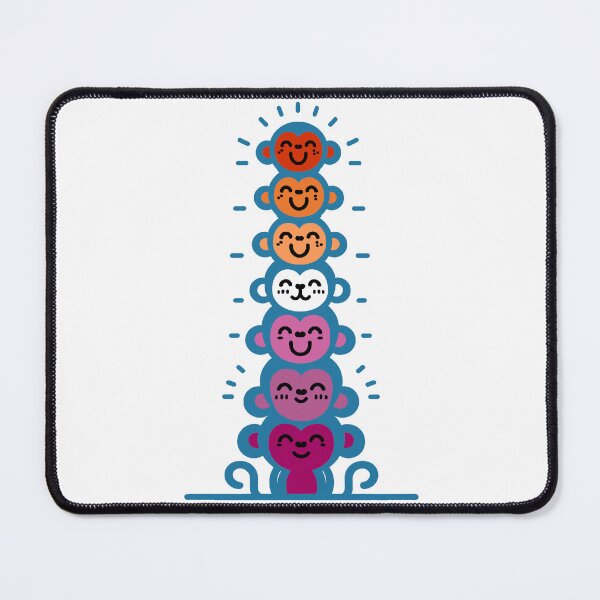 Item preview, Cute Lesbian Pride Flag Monkeys, Lesbian Stacked Monkeys designed and sold by Travelslightly.