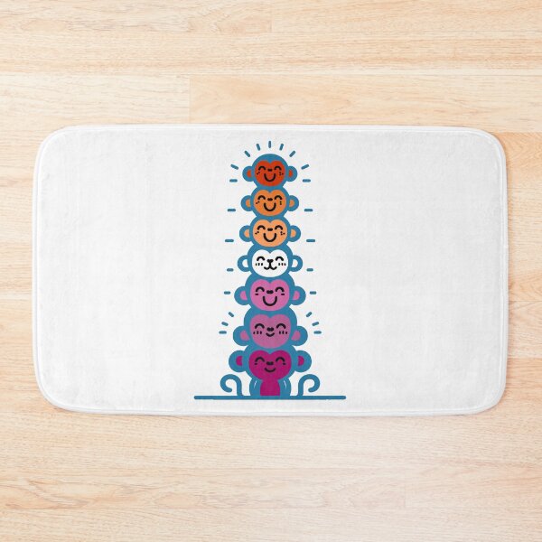 Item preview, Cute Lesbian Pride Flag Monkeys, Lesbian Stacked Monkeys designed and sold by Travelslightly.