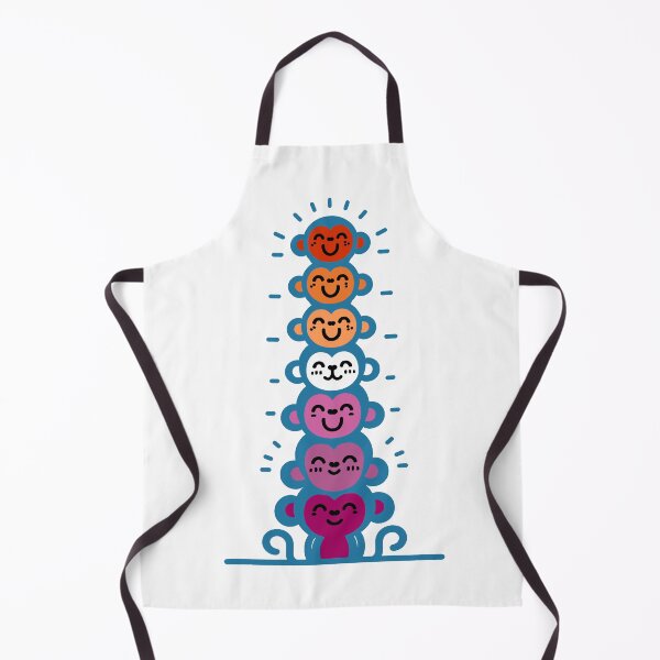 Item preview, Cute Lesbian Pride Flag Monkeys, Lesbian Stacked Monkeys designed and sold by Travelslightly.