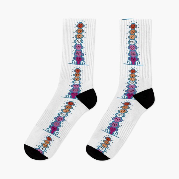 Item preview, Cute Lesbian Pride Flag Monkeys, Lesbian Stacked Monkeys designed and sold by Travelslightly.