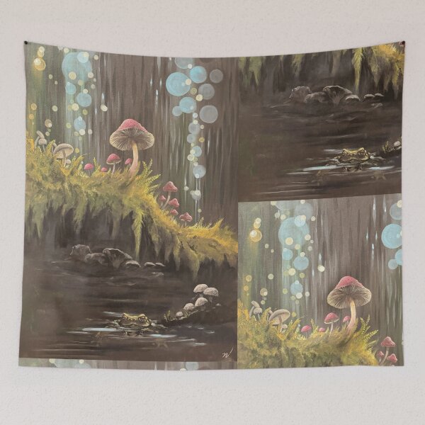 Item preview, Tranquility Toad and Mushrooms designed and sold by Nora Lee Illustrations.