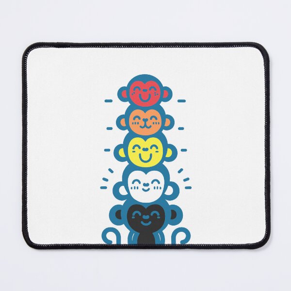 Item preview, Cute Lithromantic Pride Flag Monkeys, Lithromantic Stacked Monkeys designed and sold by Travelslightly.
