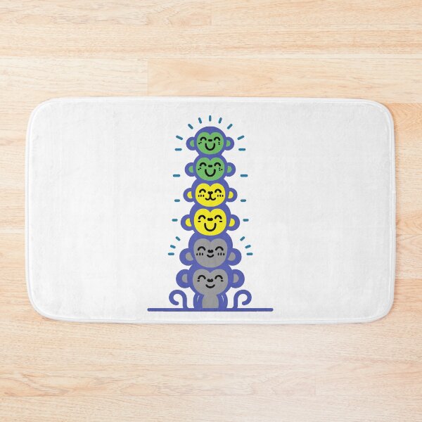 Item preview, Cute Lithromantic Pride Flag Monkeys, Lithromantic Stacked Monkeys designed and sold by Travelslightly.