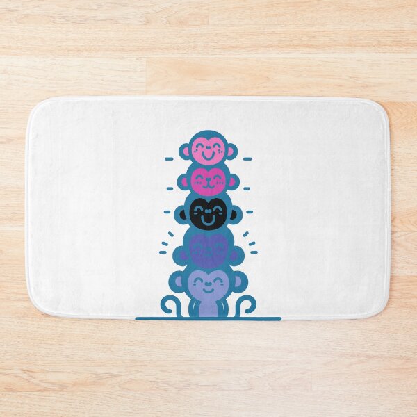 Item preview, Cute Omnisexual Pride Flag Monkeys, Omni Stacked Monkeys designed and sold by Travelslightly.