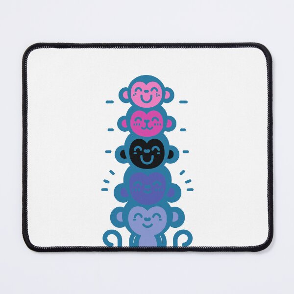 Item preview, Cute Omnisexual Pride Flag Monkeys, Omni Stacked Monkeys designed and sold by Travelslightly.