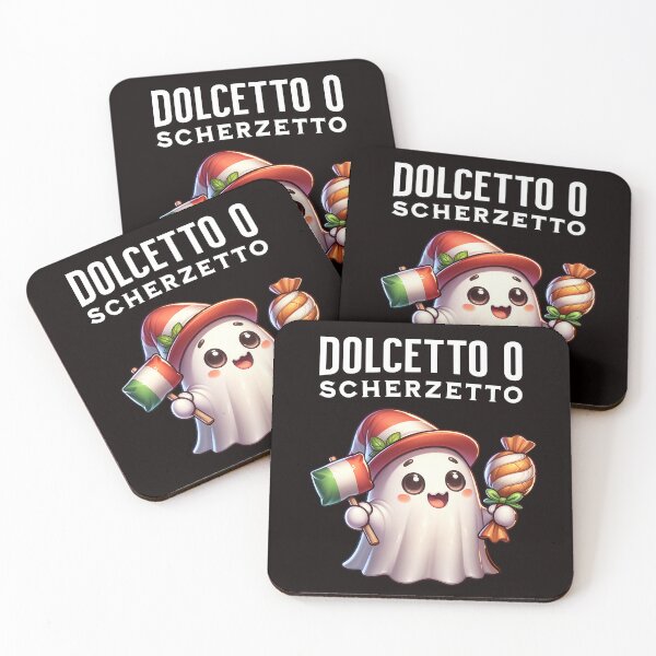 Item preview, Italian Halloween Cute Ghost Dolcetto O Scherzetto designed and sold by Freshinkshop.