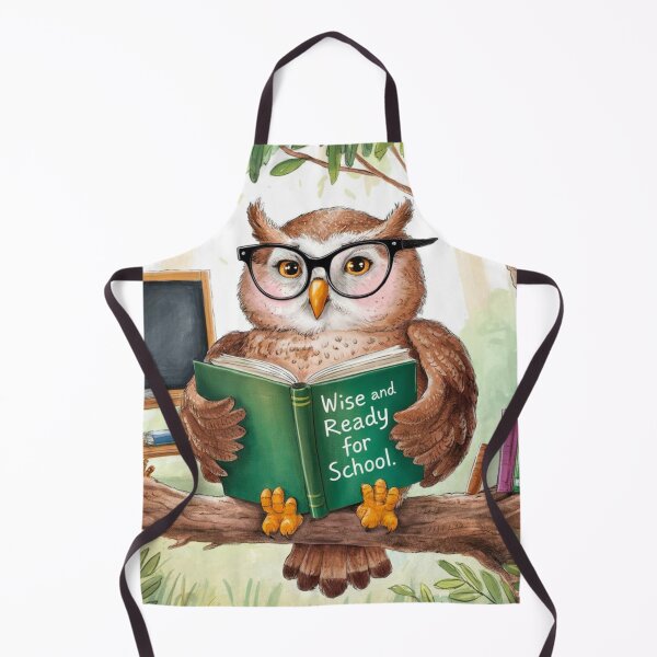 Item preview, WISE AND READY FOR SCHOOL, OWL IMAGE,  designed and sold by YourTrendyTees.
