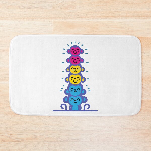Item preview, Cute Pansexual Pride Flag Monkeys, Pan Stacked Monkeys designed and sold by Travelslightly.