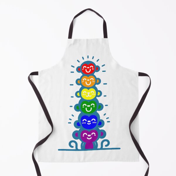 Item preview, Cute LGBTQ Rainbow Pride Flag Monkeys, Rainbow Stacked Monkeys designed and sold by Travelslightly.