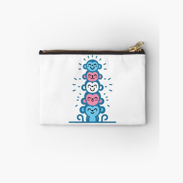 Item preview, Cute Transgender Pride Flag Monkeys, Trans Stacked Monkeys designed and sold by Travelslightly.