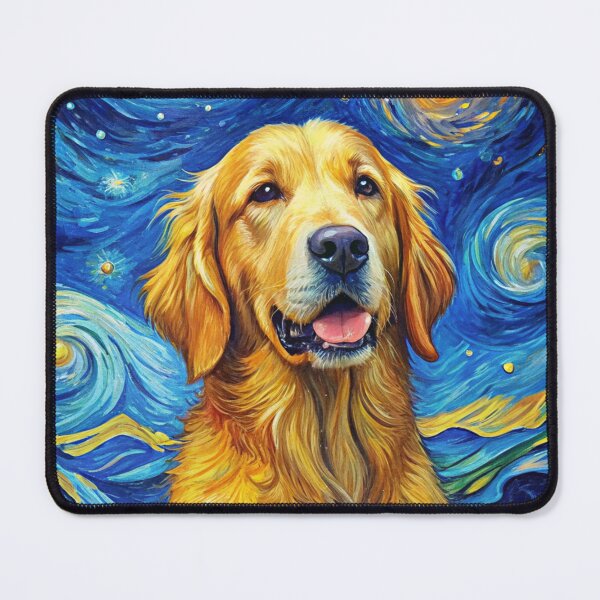 Item preview, Golden Retriever Dog Breed Painting in Van Gogh's Starry Night Art Style designed and sold by Art-Jiyuu.