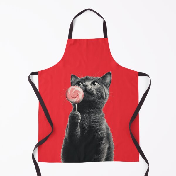 Item preview, Gatito negro sosteniendo una paleta arremolinada designed and sold by WIKKI-White.