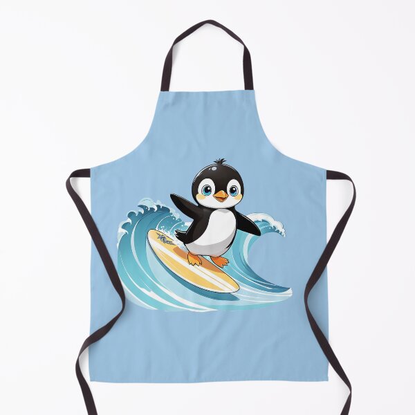 Item preview, Kawaii Penguin Surfboarding designed and sold by Myra365Art.