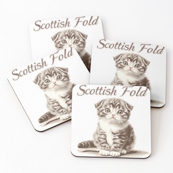 Item preview, Adorable Scottish Fold Kitten Portrait designed and sold by Rafał Stadnik.