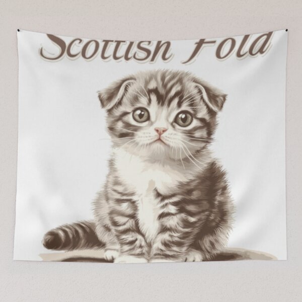 Item preview, Adorable Scottish Fold Kitten Portrait designed and sold by Rafał Stadnik.