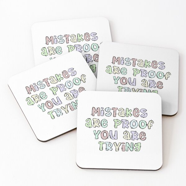 Item preview, Mistakes are proof you are trying designed and sold by Handdrawnbyzoe.