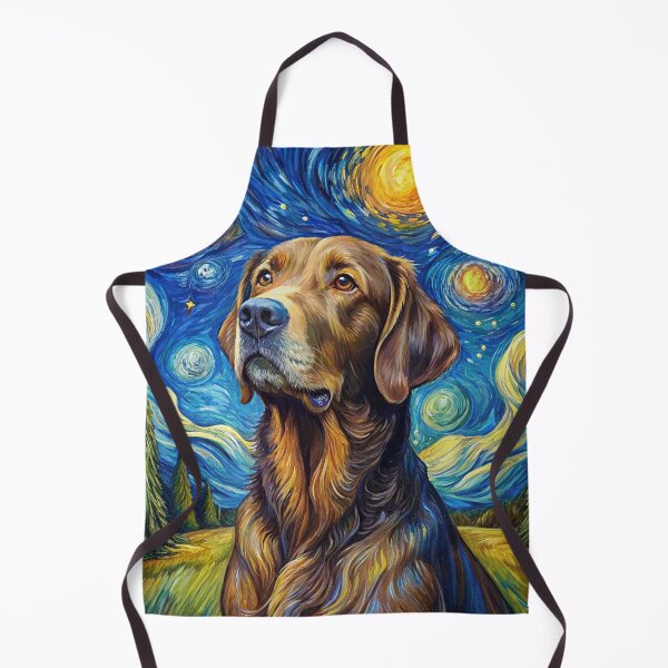 Item preview, Labrador Retriever Dog Breed Painting in Van Gogh's Starry Night Art Style designed and sold by Art-Jiyuu.