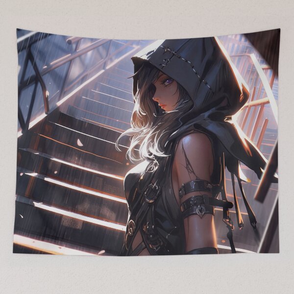 Item preview, Stealth Fantasy Anime Girl Assassin designed and sold by bubblegoth.
