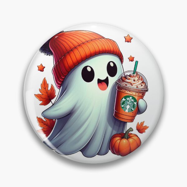 Item preview, cute ghost with coffee  designed and sold by Halloween  Time.