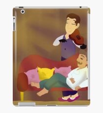 holmes playing violin for watson, without quote iPad Case/Skin